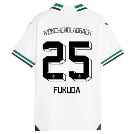 Kandiny Niño Camiseta Shio Fukuda #25 Blanco Verde 1ª Equipación 2023/24 La Camisa Chile