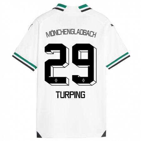 Kandiny Niño Camiseta Selim Turping #29 Blanco Verde 1ª Equipación 2023/24 La Camisa Chile