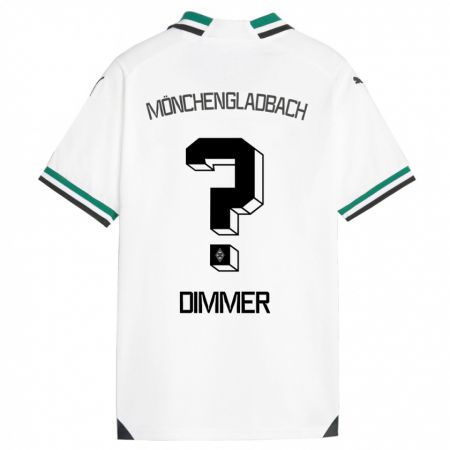 Kandiny Niño Camiseta Florian Dimmer #0 Blanco Verde 1ª Equipación 2023/24 La Camisa Chile