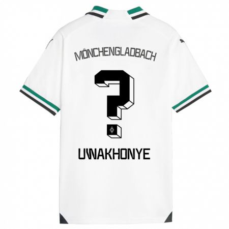Kandiny Niño Camiseta Joshua Uwakhonye #0 Blanco Verde 1ª Equipación 2023/24 La Camisa Chile