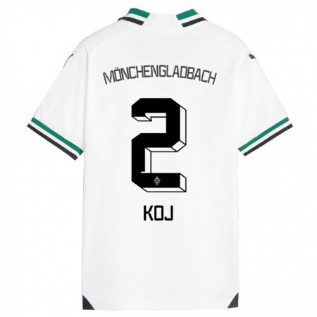 Kandiny Niño Camiseta Julia Koj #2 Blanco Verde 1ª Equipación 2023/24 La Camisa Chile