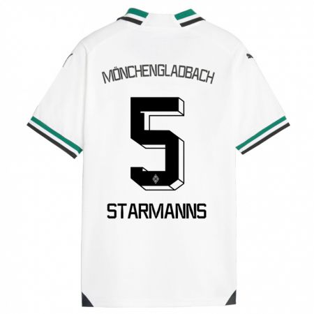 Kandiny Niño Camiseta Sandra Starmanns #5 Blanco Verde 1ª Equipación 2023/24 La Camisa Chile