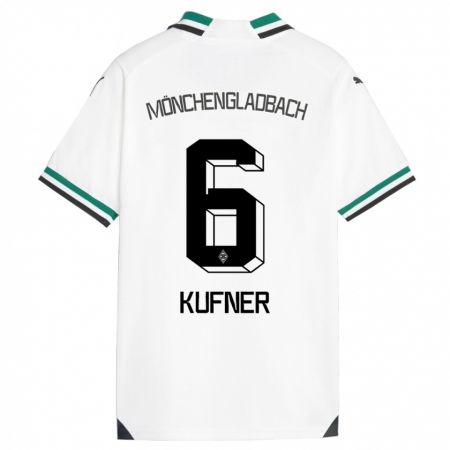 Kandiny Niño Camiseta Anne-Catherine Kufner #6 Blanco Verde 1ª Equipación 2023/24 La Camisa Chile