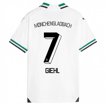 Kandiny Niño Camiseta Madita Giehl #7 Blanco Verde 1ª Equipación 2023/24 La Camisa Chile