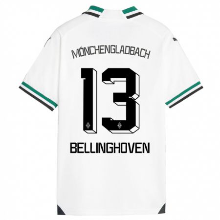Kandiny Niño Camiseta Christina Bellinghoven #13 Blanco Verde 1ª Equipación 2023/24 La Camisa Chile
