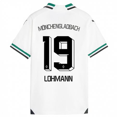Kandiny Niño Camiseta Mona Lohmann #19 Blanco Verde 1ª Equipación 2023/24 La Camisa Chile