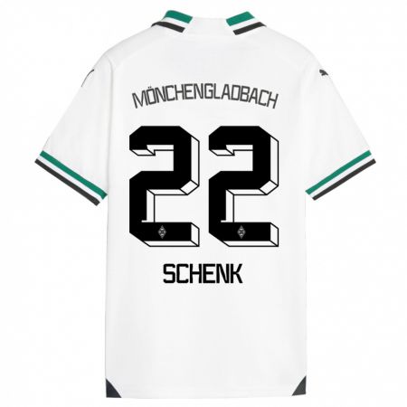 Kandiny Niño Camiseta Isabel Schenk #22 Blanco Verde 1ª Equipación 2023/24 La Camisa Chile