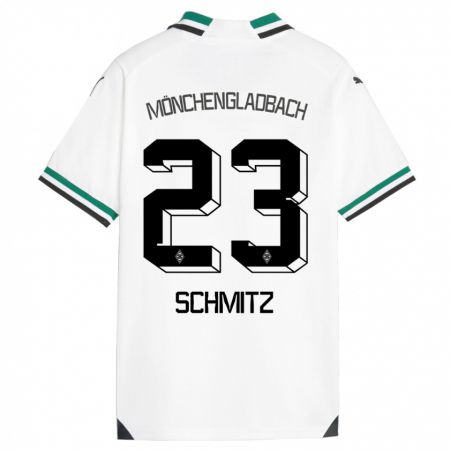 Kandiny Niño Camiseta Sarah Schmitz #23 Blanco Verde 1ª Equipación 2023/24 La Camisa Chile