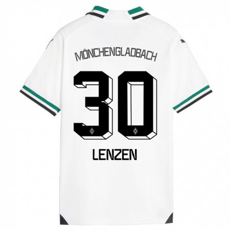 Kandiny Niño Camiseta Hannah Lenzen #30 Blanco Verde 1ª Equipación 2023/24 La Camisa Chile