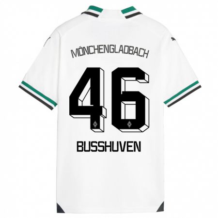 Kandiny Niño Camiseta Alina Busshuven #46 Blanco Verde 1ª Equipación 2023/24 La Camisa Chile