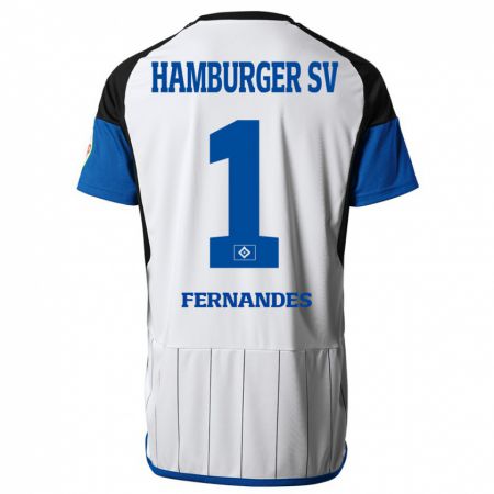 Kandiny Niño Camiseta Daniel Heuer Fernandes #1 Blanco 1ª Equipación 2023/24 La Camisa Chile