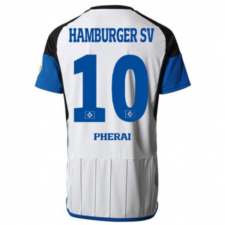 Kandiny Niño Camiseta Immanuel Pherai #10 Blanco 1ª Equipación 2023/24 La Camisa Chile