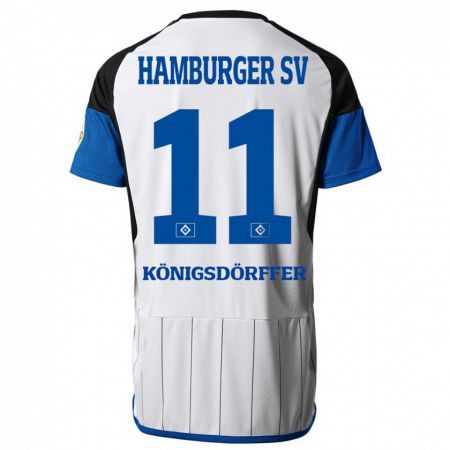 Kandiny Niño Camiseta Ransford Königsdörffer #11 Blanco 1ª Equipación 2023/24 La Camisa Chile