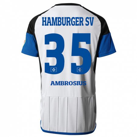 Kandiny Niño Camiseta Stephan Ambrosius #35 Blanco 1ª Equipación 2023/24 La Camisa Chile