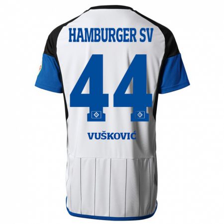 Kandiny Niño Camiseta Mario Vuskovic #44 Blanco 1ª Equipación 2023/24 La Camisa Chile