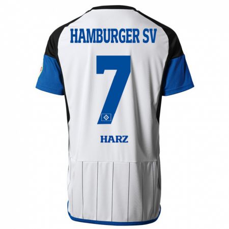 Kandiny Niño Camiseta Theo Harz #7 Blanco 1ª Equipación 2023/24 La Camisa Chile