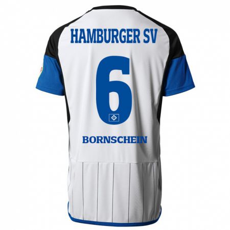 Kandiny Niño Camiseta Lukas Bornschein #6 Blanco 1ª Equipación 2023/24 La Camisa Chile
