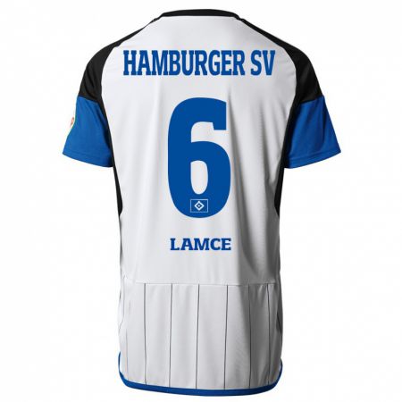 Kandiny Niño Camiseta Benjamin Lamce #6 Blanco 1ª Equipación 2023/24 La Camisa Chile