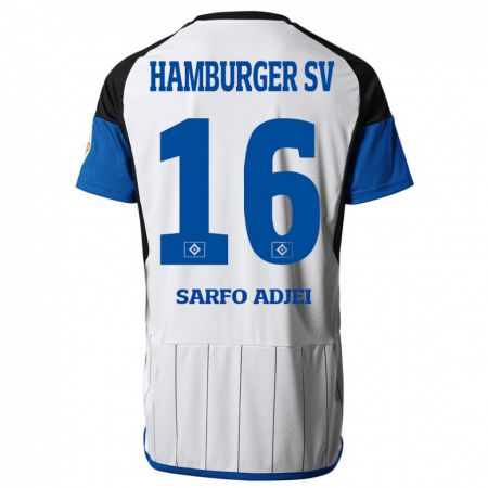 Kandiny Niño Camiseta Maximilian Sarfo-Adjei #16 Blanco 1ª Equipación 2023/24 La Camisa Chile