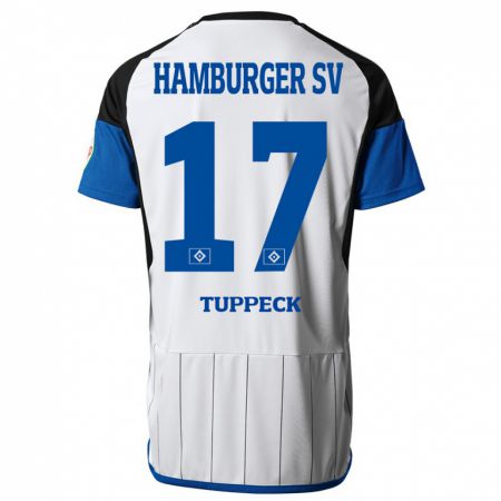 Kandiny Niño Camiseta Niklas Tuppeck #17 Blanco 1ª Equipación 2023/24 La Camisa Chile