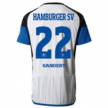 Kandiny Niño Camiseta Jeremy Gandert #22 Blanco 1ª Equipación 2023/24 La Camisa Chile