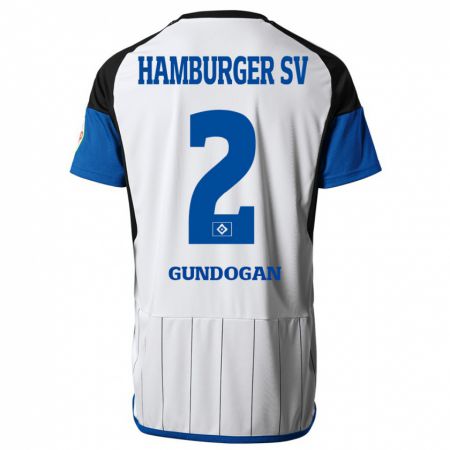 Kandiny Niño Camiseta Haci Gündogan #2 Blanco 1ª Equipación 2023/24 La Camisa Chile