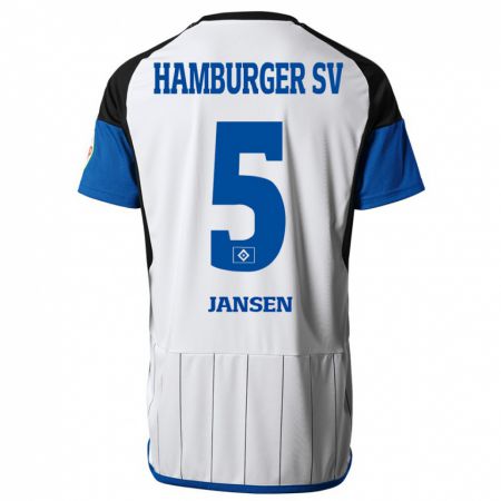 Kandiny Niño Camiseta Marcell Jansen #5 Blanco 1ª Equipación 2023/24 La Camisa Chile