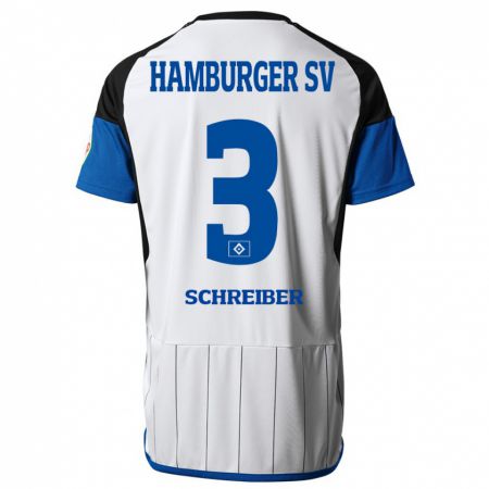 Kandiny Niño Camiseta David Schreiber #3 Blanco 1ª Equipación 2023/24 La Camisa Chile
