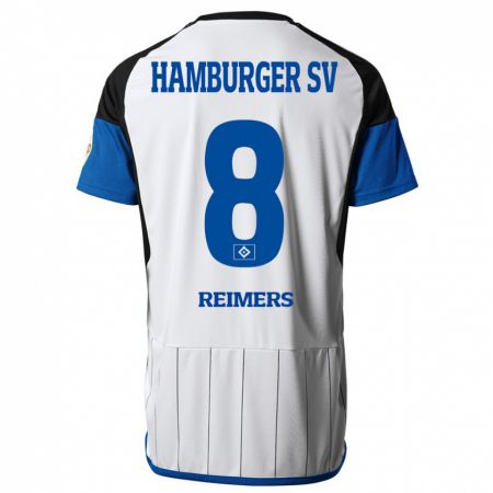 Kandiny Niño Camiseta Moritz Reimers #8 Blanco 1ª Equipación 2023/24 La Camisa Chile