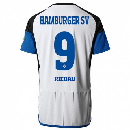 Kandiny Niño Camiseta Henry Riebau #9 Blanco 1ª Equipación 2023/24 La Camisa Chile