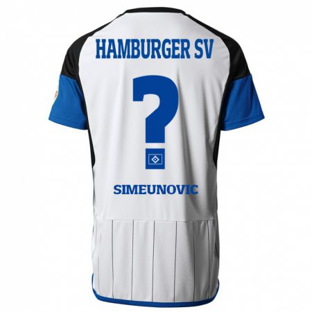 Kandiny Niño Camiseta Denis Simeunovic #0 Blanco 1ª Equipación 2023/24 La Camisa Chile