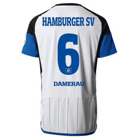 Kandiny Niño Camiseta Alexander Werner Damerau #6 Blanco 1ª Equipación 2023/24 La Camisa Chile