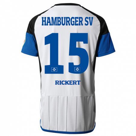 Kandiny Niño Camiseta Manja Rickert #15 Blanco 1ª Equipación 2023/24 La Camisa Chile