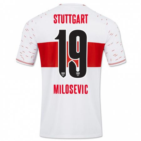 Kandiny Niño Camiseta Jovan Milosevic #19 Blanco 1ª Equipación 2023/24 La Camisa Chile