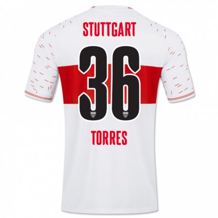 Kandiny Niño Camiseta Yohann Torres #36 Blanco 1ª Equipación 2023/24 La Camisa Chile