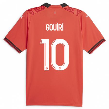 Kandiny Niño Camiseta Amine Gouiri #10 Rojo 1ª Equipación 2023/24 La Camisa Chile