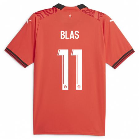 Kandiny Niño Camiseta Ludovic Blas #11 Rojo 1ª Equipación 2023/24 La Camisa Chile
