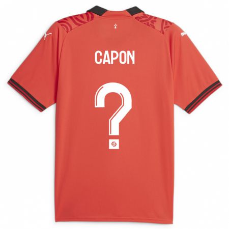 Kandiny Niño Camiseta José Capon #0 Rojo 1ª Equipación 2023/24 La Camisa Chile