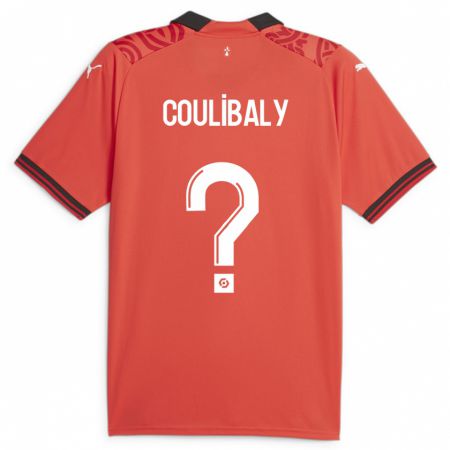 Kandiny Niño Camiseta Joël Coulibaly #0 Rojo 1ª Equipación 2023/24 La Camisa Chile