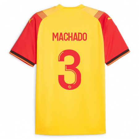 Kandiny Niño Camiseta Deiver Machado #3 Amarillo 1ª Equipación 2023/24 La Camisa Chile