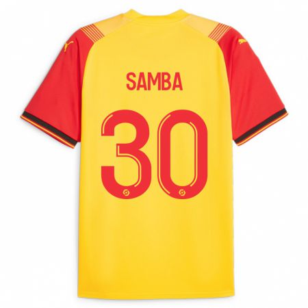 Kandiny Niño Camiseta Brice Samba #30 Amarillo 1ª Equipación 2023/24 La Camisa Chile