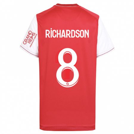 Kandiny Niño Camiseta Amir Richardson #8 Rojo 1ª Equipación 2023/24 La Camisa Chile