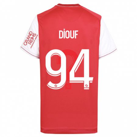 Kandiny Niño Camiseta Yehvann Diouf #94 Rojo 1ª Equipación 2023/24 La Camisa Chile