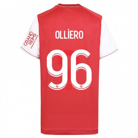 Kandiny Niño Camiseta Alexandre Olliero #96 Rojo 1ª Equipación 2023/24 La Camisa Chile