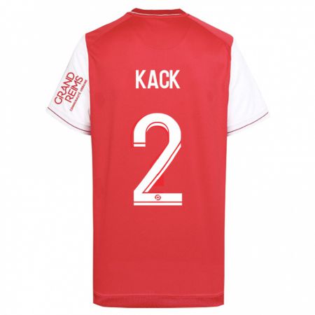 Kandiny Niño Camiseta Mathilde Kack #2 Rojo 1ª Equipación 2023/24 La Camisa Chile