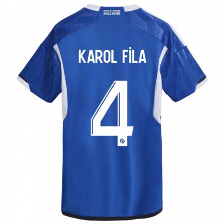 Kandiny Niño Camiseta Karol Fila #4 Azul 1ª Equipación 2023/24 La Camisa Chile