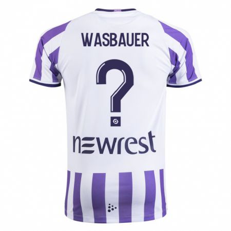 Kandiny Niño Camiseta Nicolas Wasbauer #0 Blanco 1ª Equipación 2023/24 La Camisa Chile