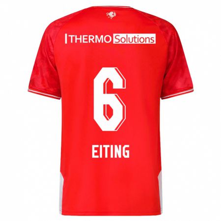 Kandiny Niño Camiseta Carel Eiting #6 Rojo 1ª Equipación 2023/24 La Camisa Chile