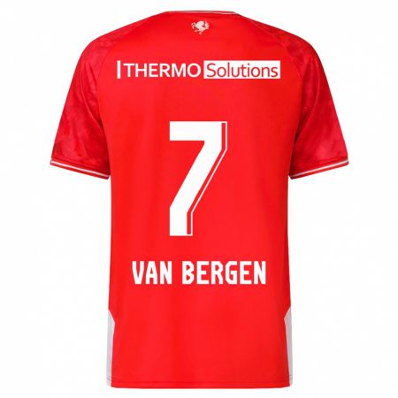 Kandiny Niño Camiseta Mitchell Van Bergen #7 Rojo 1ª Equipación 2023/24 La Camisa Chile