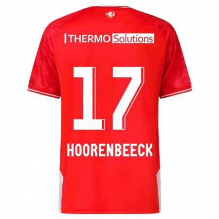 Kandiny Niño Camiseta Alec Van Hoorenbeeck #17 Rojo 1ª Equipación 2023/24 La Camisa Chile